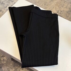 Max Stud Black Pinstripe Pants size Large Pull up Dress Work Pants